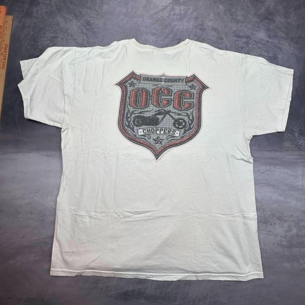 Vintage Orange County Choppers OCC T-Shirt Mens XL White Y2K Biker Streetwear - Picture 4 of 8